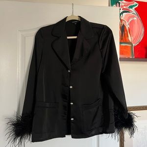 Nadine Merabi feather Pajamas